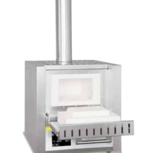 Ashing furnaces with hinged or lifting door