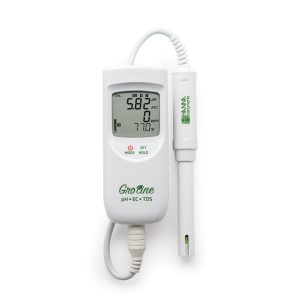 GroLine Waterproof Portable pH/EC/TDS Meter